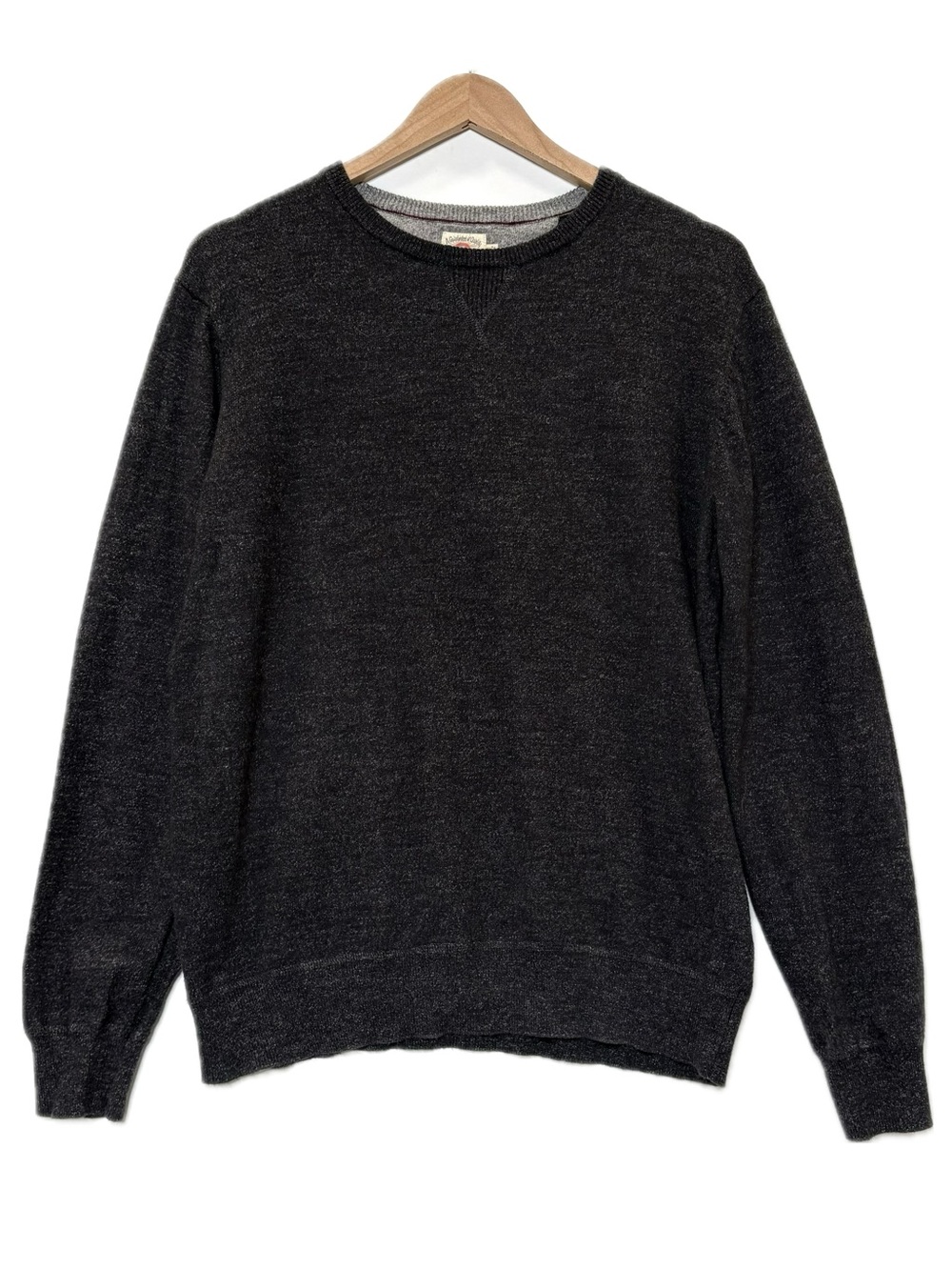 Faherty Cotton Cashmere Pullover Sweater Mens Size M Charcoal Grey Crewneck